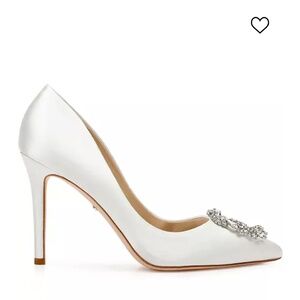 Badgley Mischka White Cher Evening Pumps